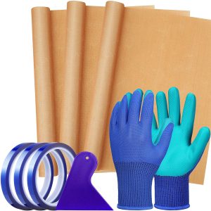 Sublimation Accessories Bundle: Heat Gloves Tape Non-Stick PTFE Sheet & Pillow