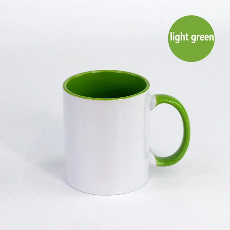 11oz Sublimation Mug with a Coloured Inner and Handle (Grade AA) 36 PIECE - Image 4