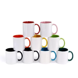 11oz Sublimation Mug with a Coloured Inner and Handle (Grade AA) 36 PIECE