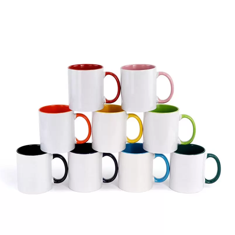 11oz Sublimation Mug with a Coloured Inner and Handle (Grade AA) 36 PIECE