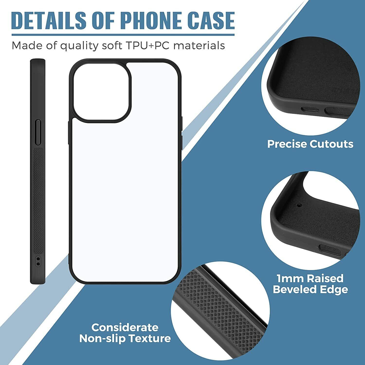 iPhone 16 Pro- 2D Sublimation Blank Custom Mobile Phone Case - Image 3