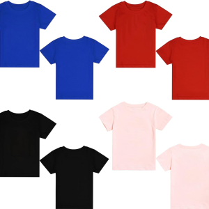 Kids T Shirt Boy/Girl Cotton Feel 100% Polyester T Shirts Sublimation Blanks Colorful T-shirts