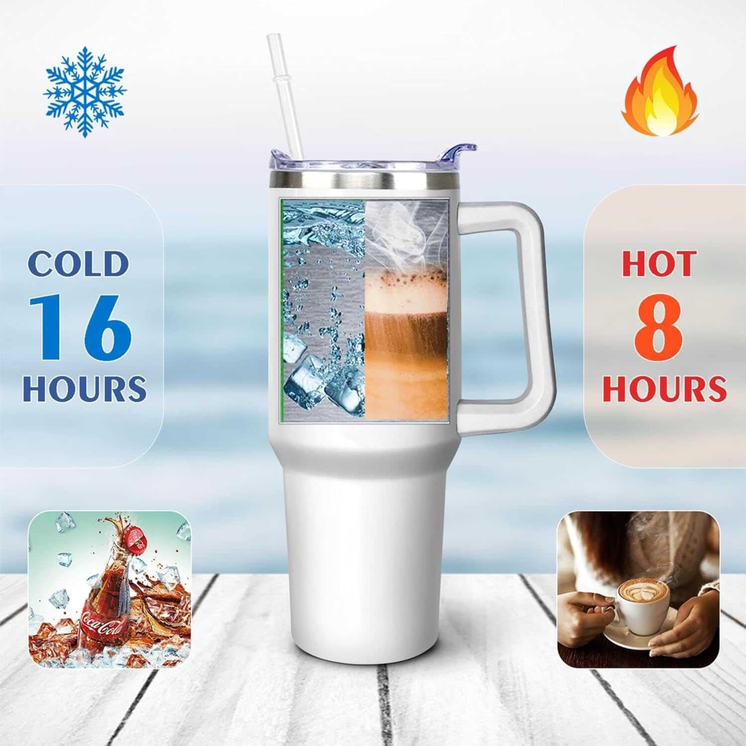40oz Blank Sublimation Coloured Stainless Steel Skinny Tumbler - Image 3