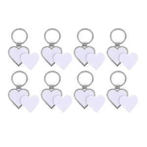 Photo Printed Heart Engraved Keychain One Side Sublimation