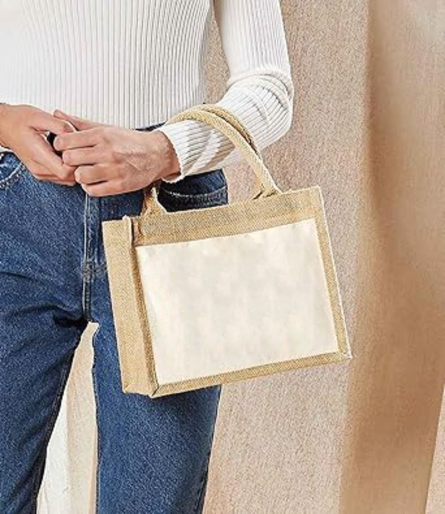 Jute Tote Bag Blank Sublimation - Image 3