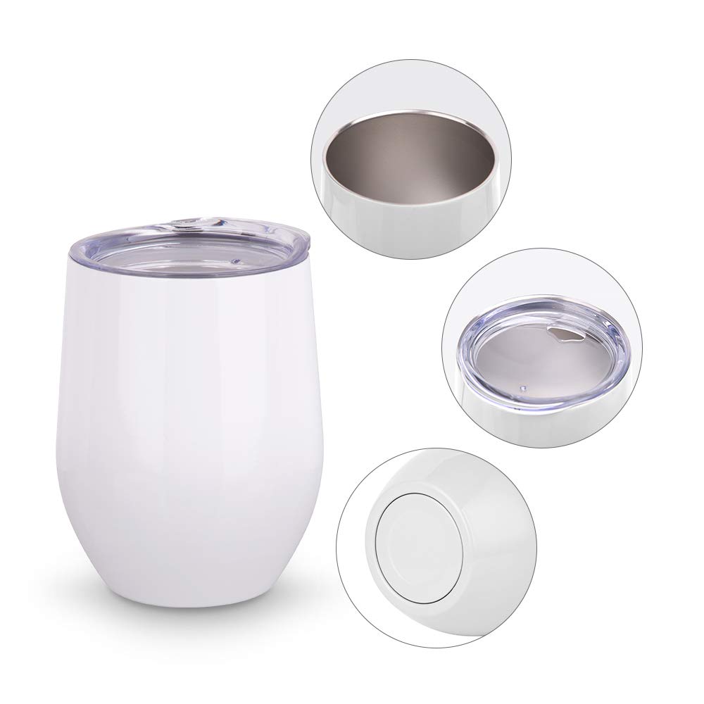 12oz Blank Sublimation Stainless Steel Wine mug - Image 4