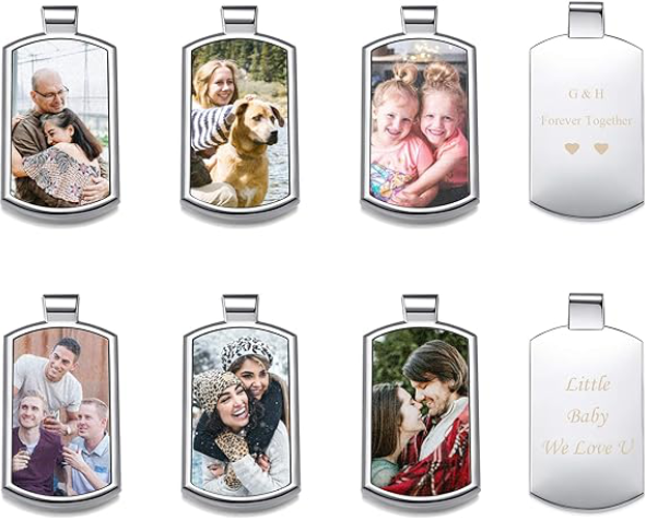 Photo Printed Rectangular Engraved Keychain Double Side Sublimation - Image 6