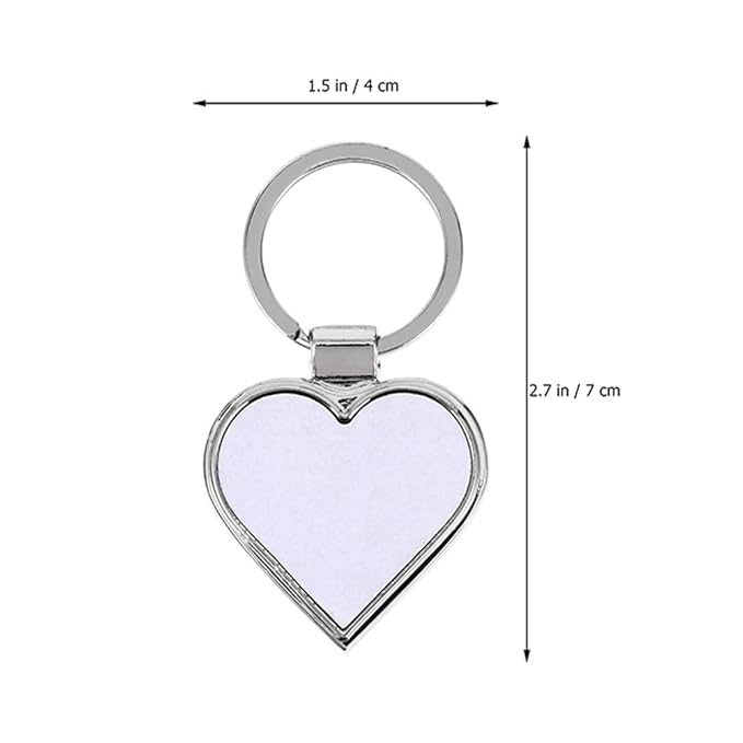 Photo Printed Heart Engraved Keychain One Side Sublimation - Image 6