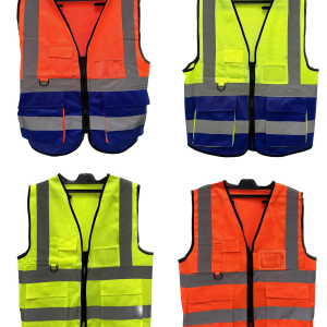 Subli4print High Visibility Reflective Safety Vest – Durable Zipper Front Vest with Pockets for Men & Women Blank Sublimation