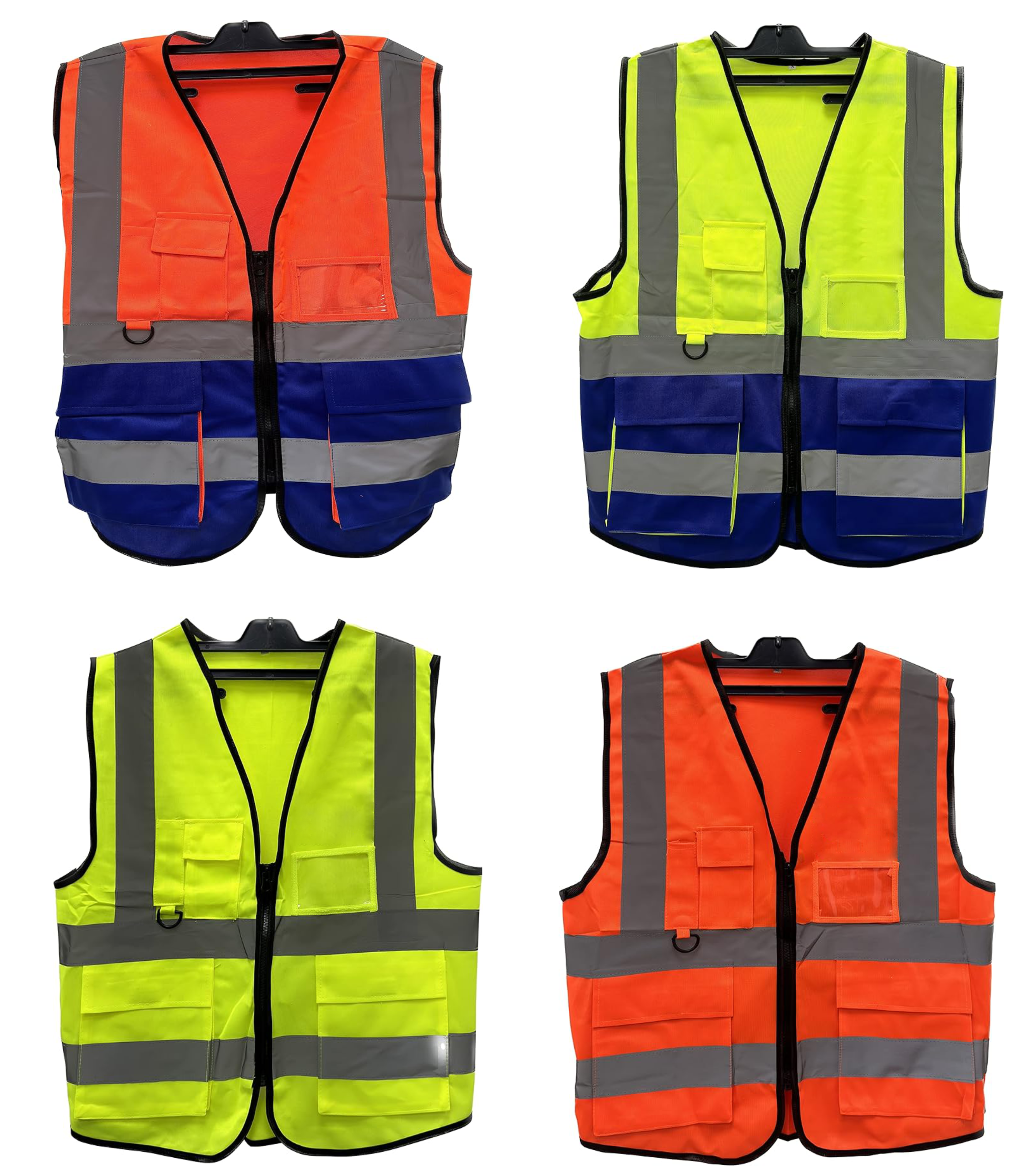 Subli4print High Visibility Reflective Safety Vest – Durable Zipper Front Vest with Pockets for Men & Women Blank Sublimation