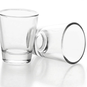 Tequila, Vodka Shot Glasses 1.5oz Shot Clear Glass. UV Printable & Engravable ( Pack of 2 )