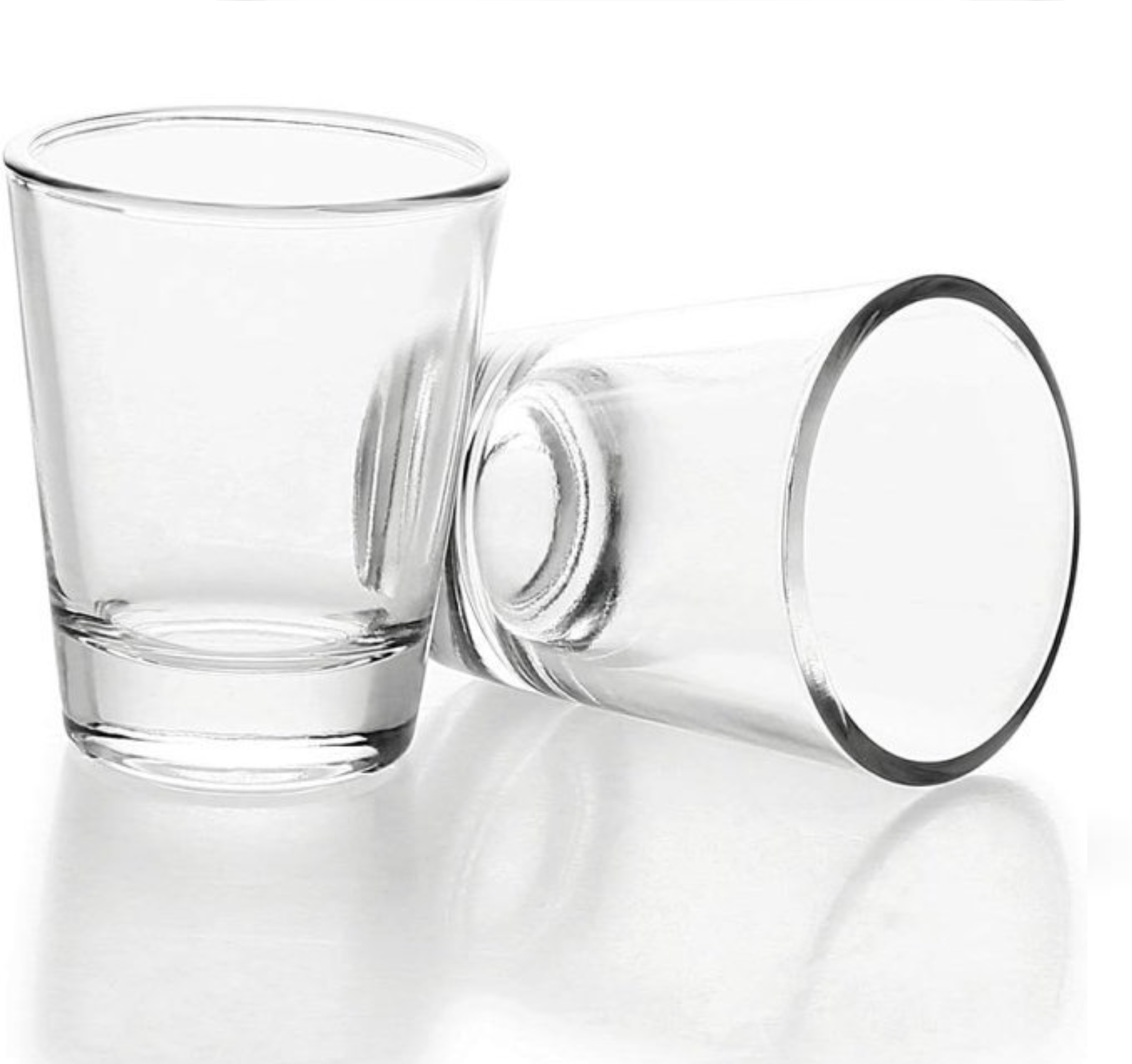 Tequila, Vodka Shot Glasses 1.5oz Shot Clear Glass. UV Printable & Engravable ( Pack of 2 )