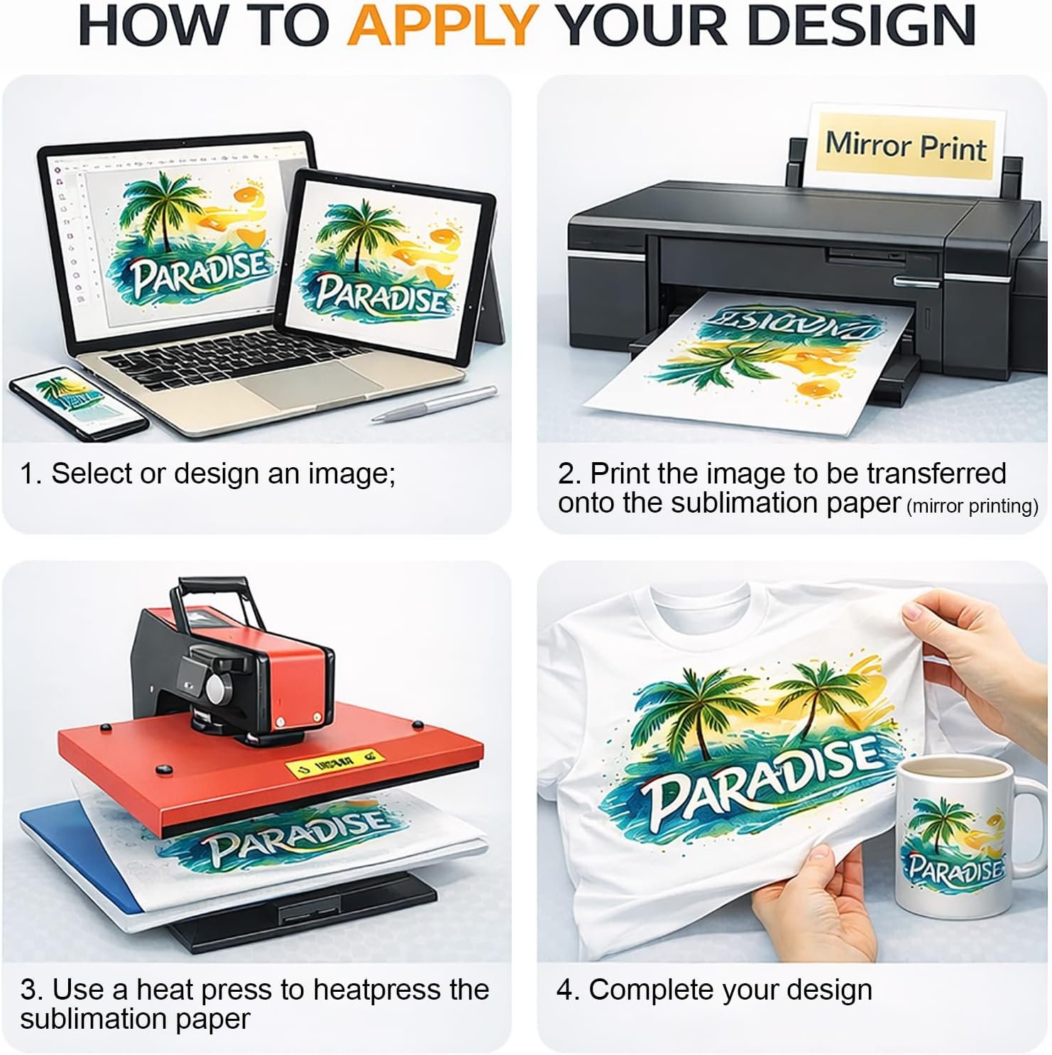 Premium Blank A4 Heat Transfer Paper for Sublimation Printing (100 Sheets) - Image 6