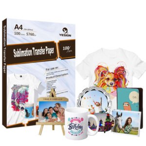 Premium Blank A4 Heat Transfer Paper for Sublimation Printing (100 Sheets)