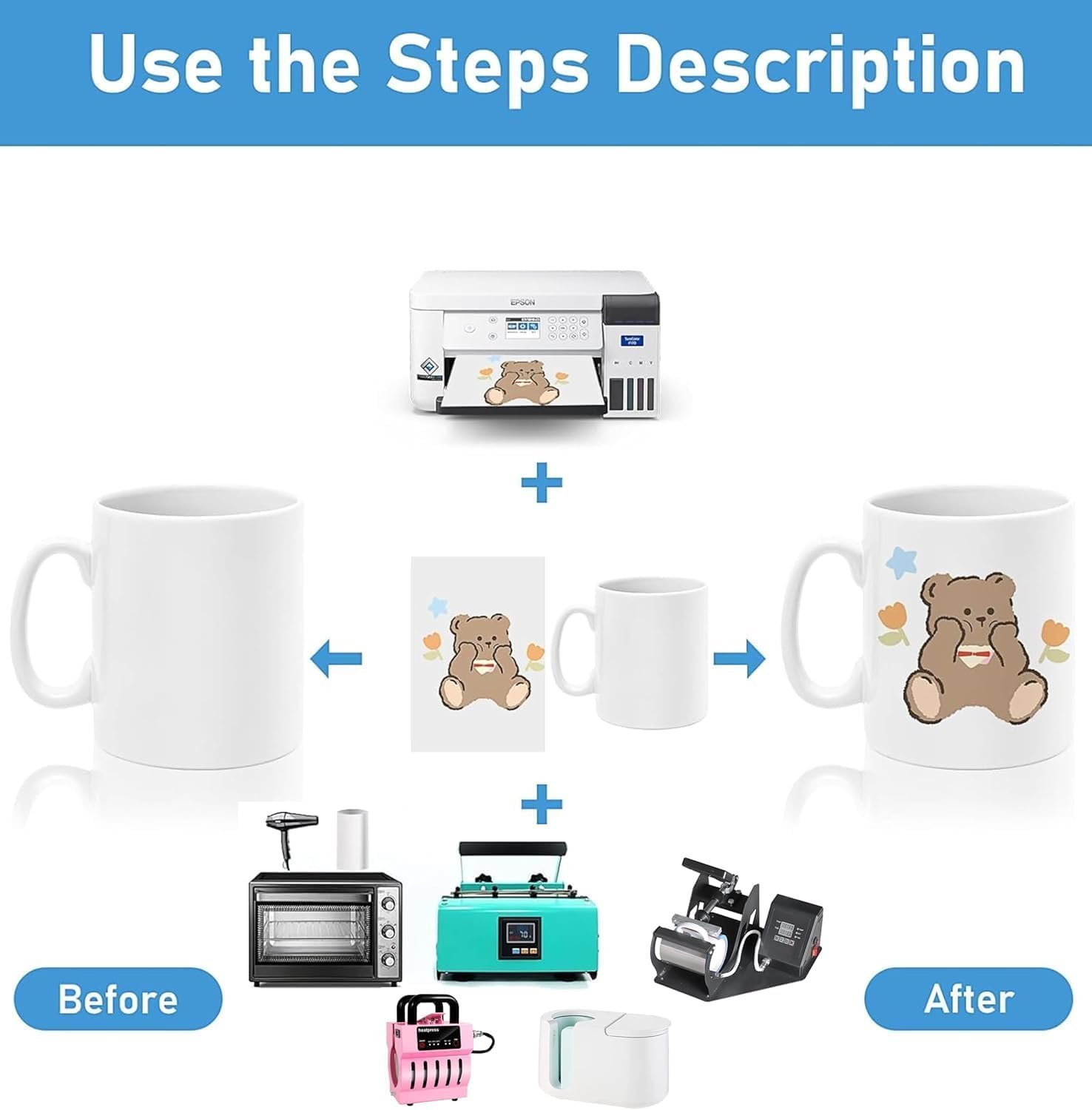 Sublimation Mugs 11oz Blank Plain White Large Handle Coffee Mug with Gift Boxes, AAA Grade White Mug - Image 6